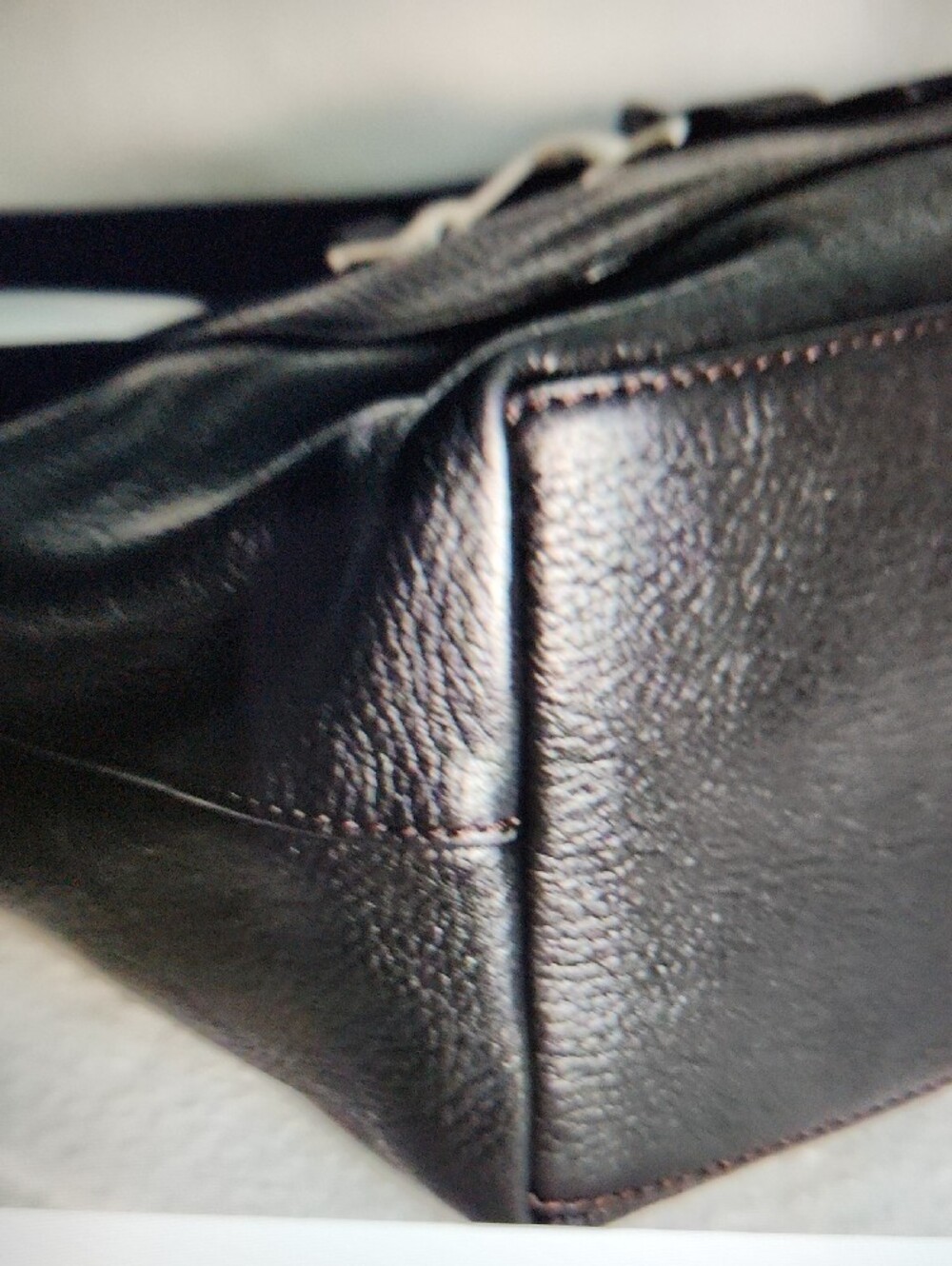 Dooney & Burke Black Analisa Loc Sac Leather Shoulder Bag with Silver Hardware - Picture 6 of 12